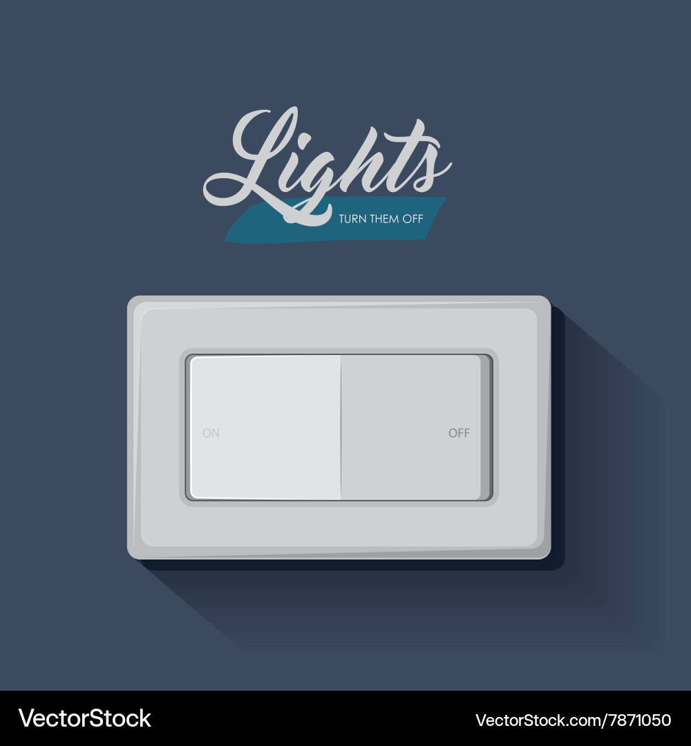 Light switch design vector image