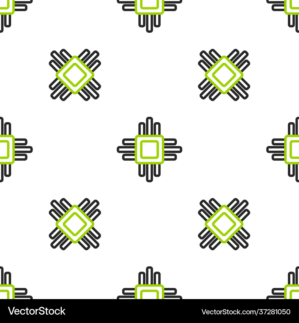 Line computer processor with microcircuits cpu Line computer processor with microcircuits cpu vector image