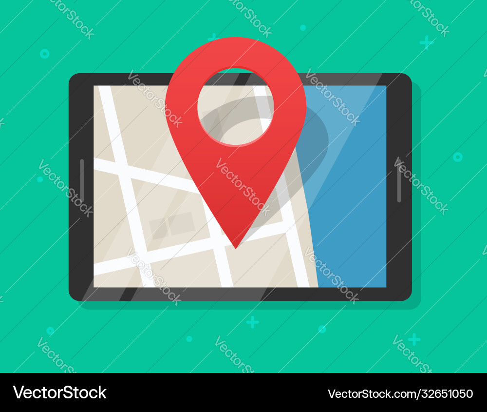 Mobile Karten-Navigator mit Pin Pointer Marker Mobile Karten-Navigator mit Pin Pointer Marker vektorbild