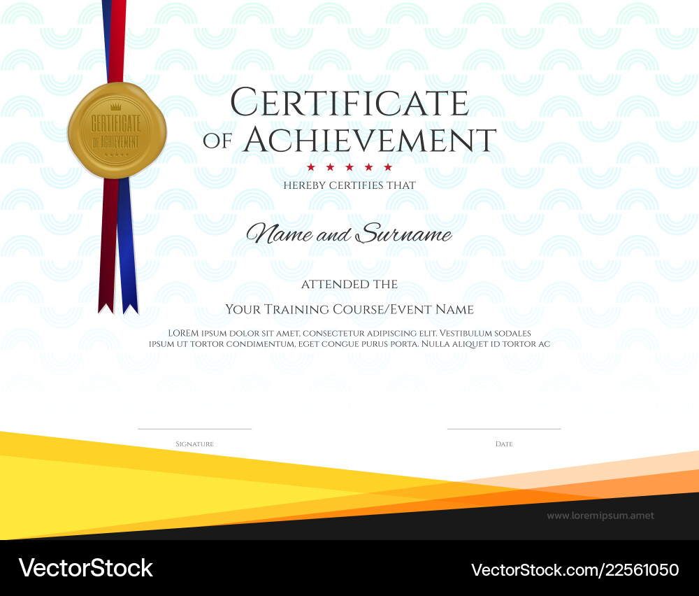 Modern certificate template with elegant border Vector Image