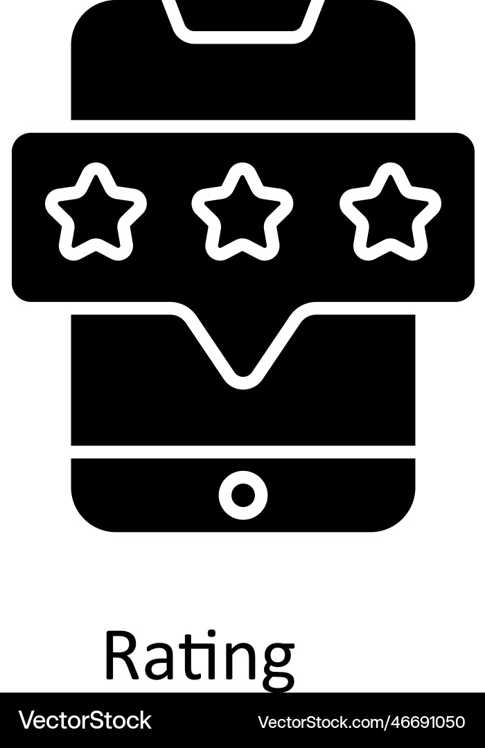 Rating solid icons simple stock Vector Image