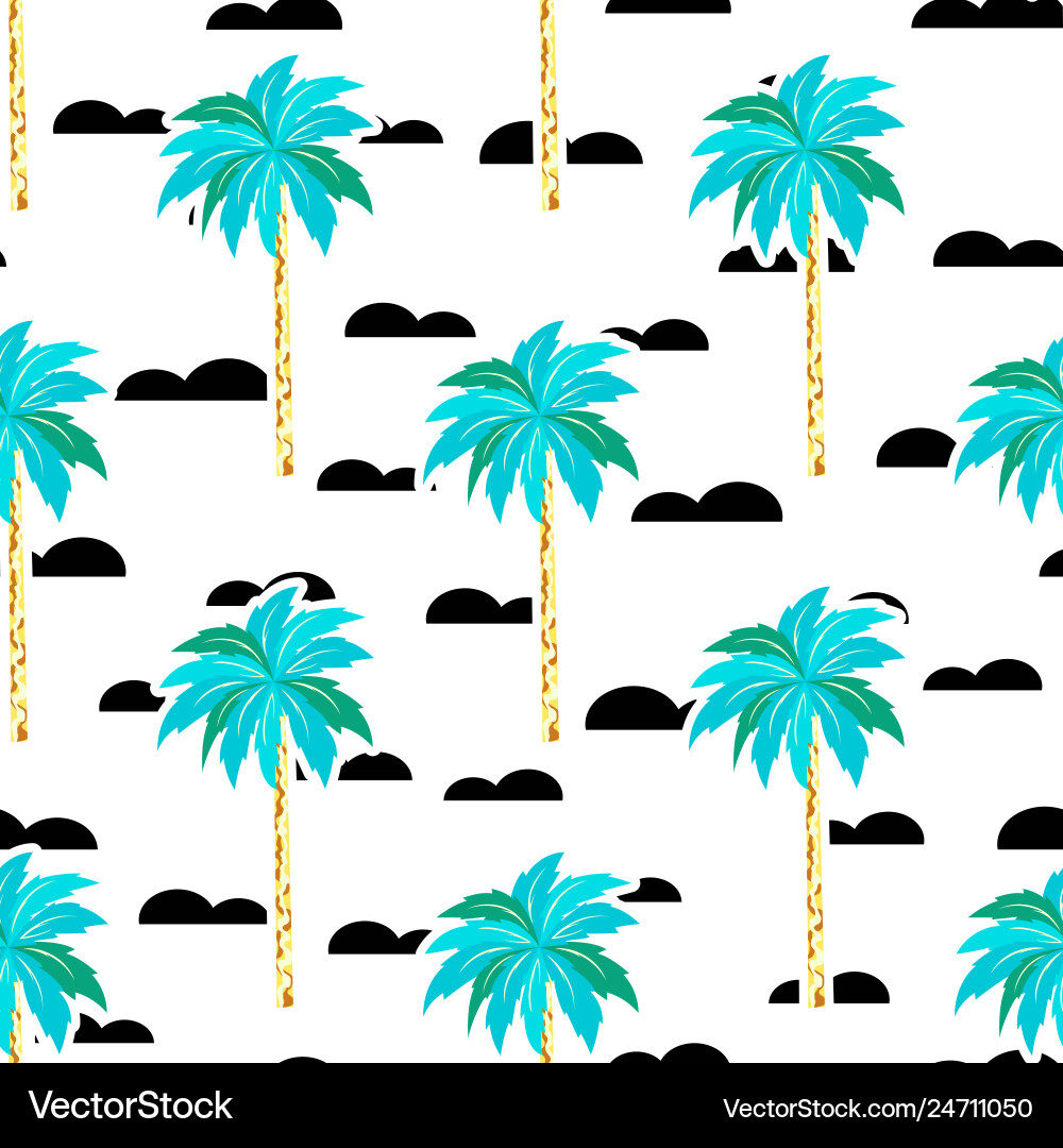 Scandinavian pattern with tree palm vector image