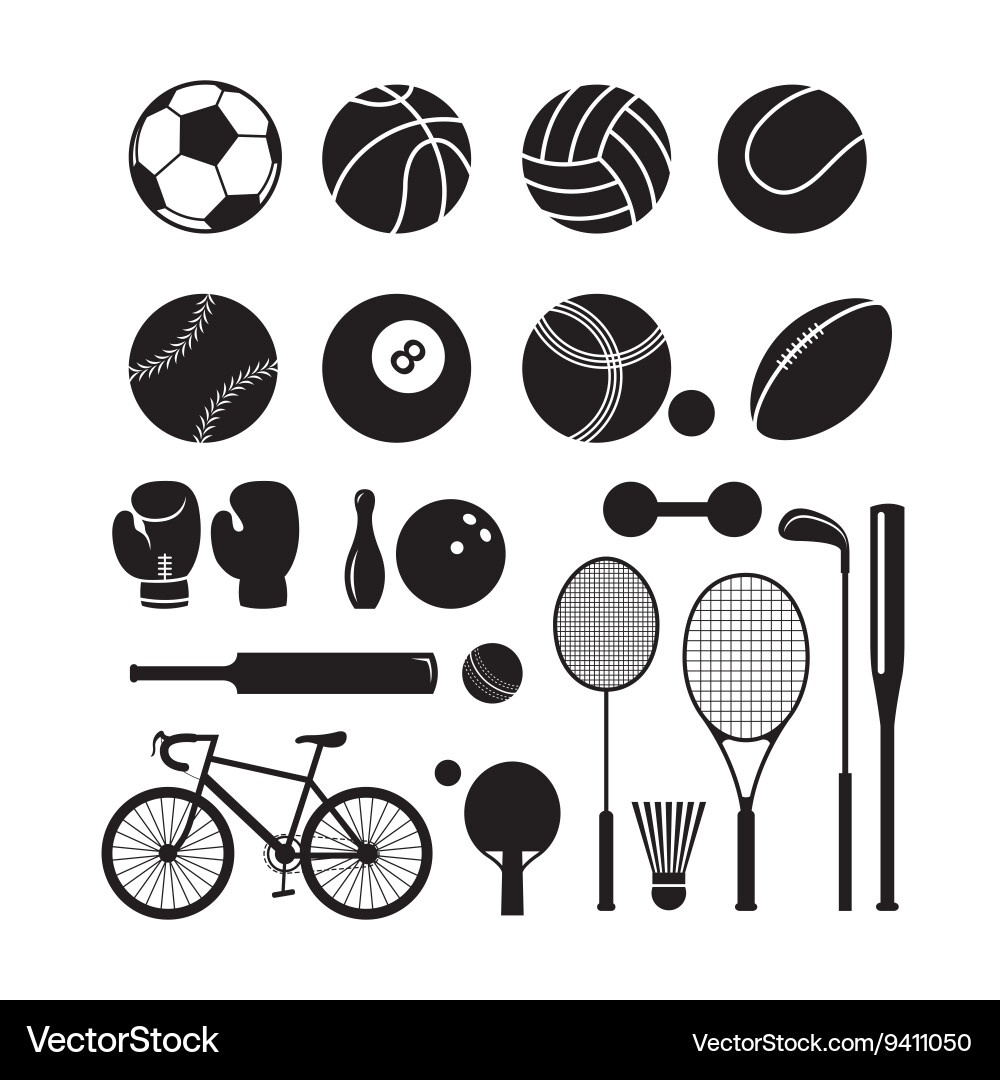 Sport Equipment Collection Vector Image