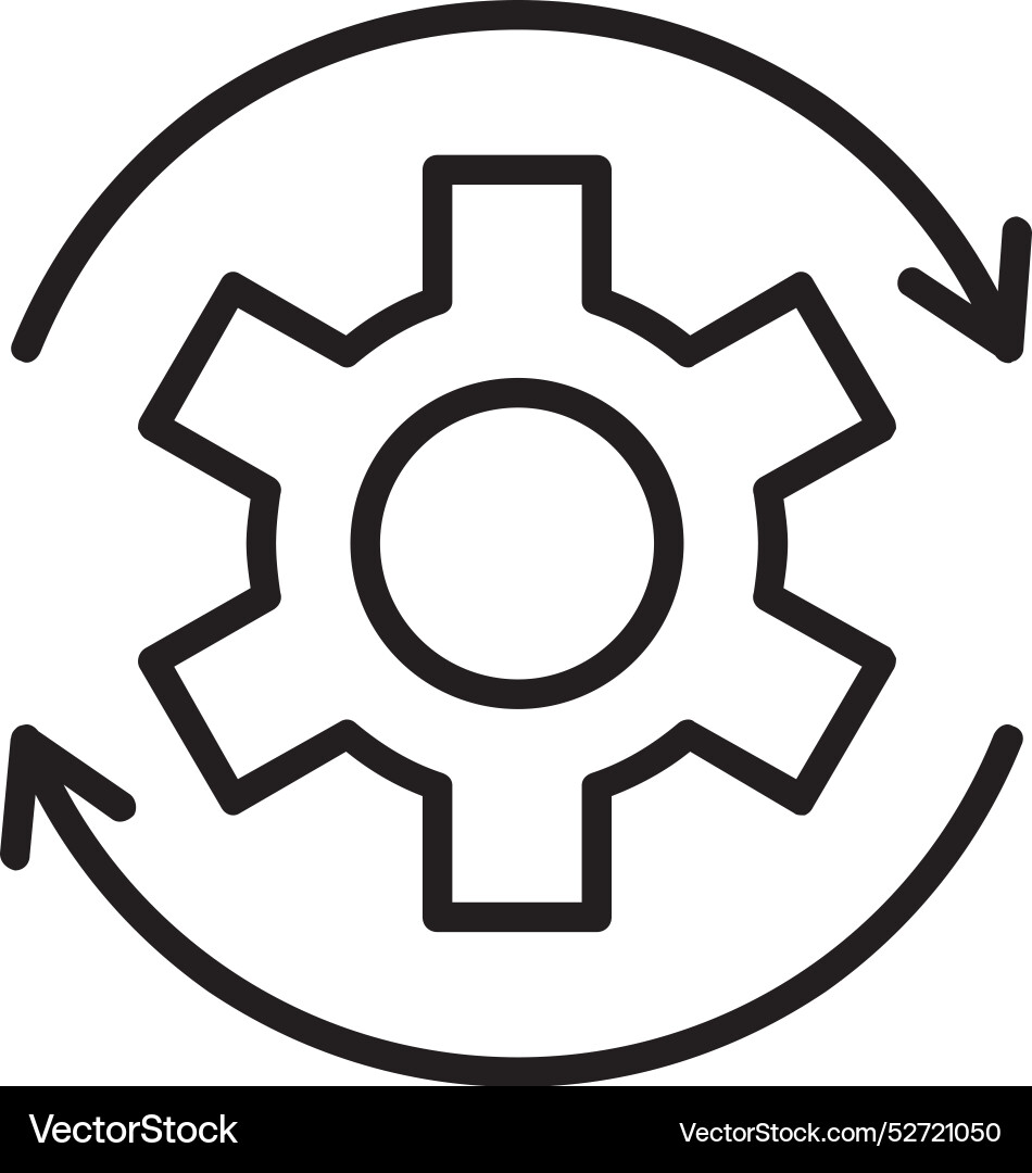 System update line icon design Vector Image