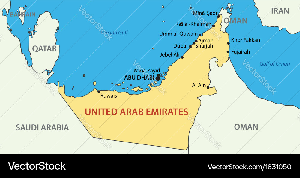 United Arab Emirates Map