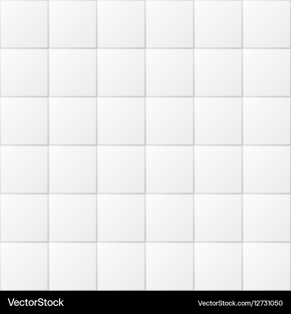 White bathroom tiles ceramic kitchen floor Vector Image