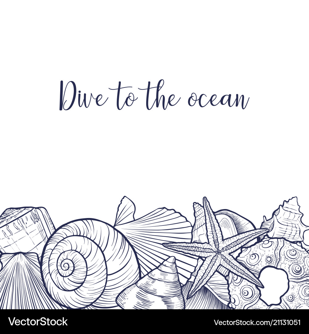 Background with seashells Background with seashells vector image