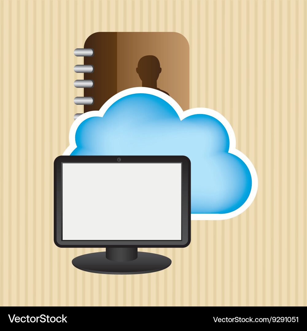Cloud computing design vector image