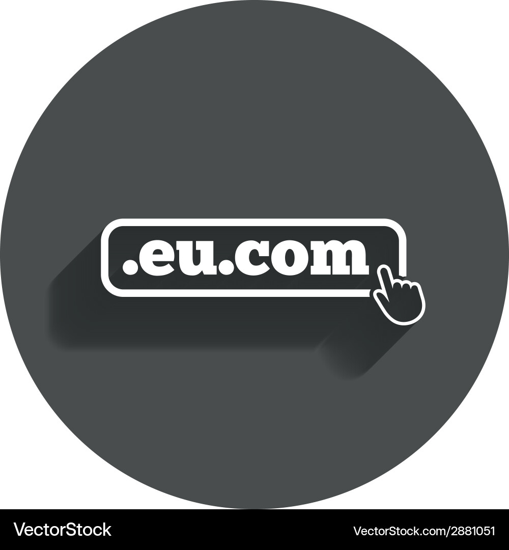 Domain eucom sign icon internet subdomain vector image