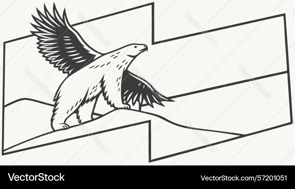 Eagle in dynamic flight design generative ai vector image