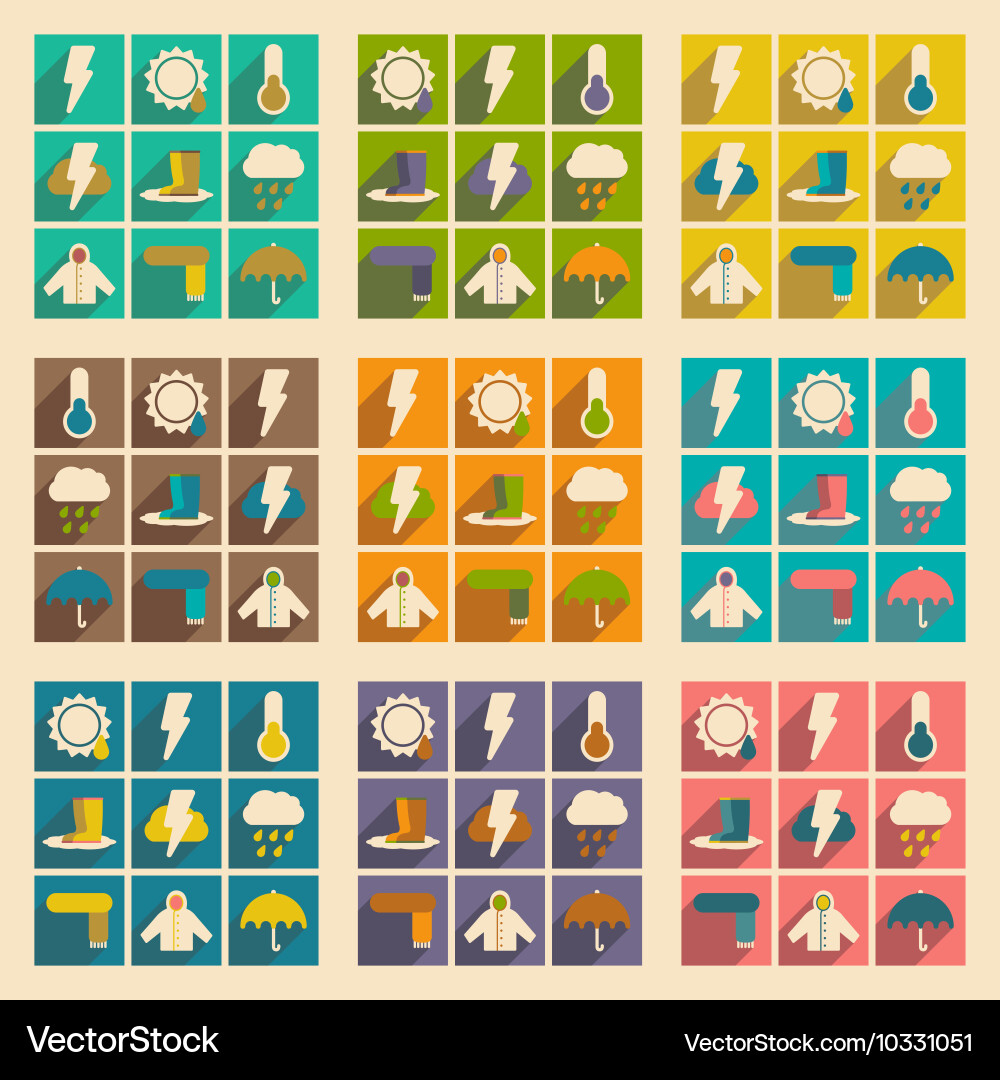 Flat with shadow concept and mobile application Vector Image