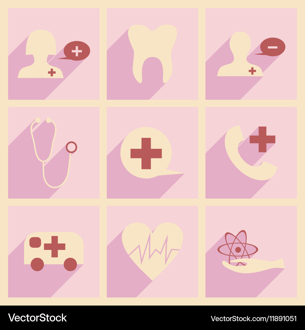 Flat with shadow concept and mobile application vector image