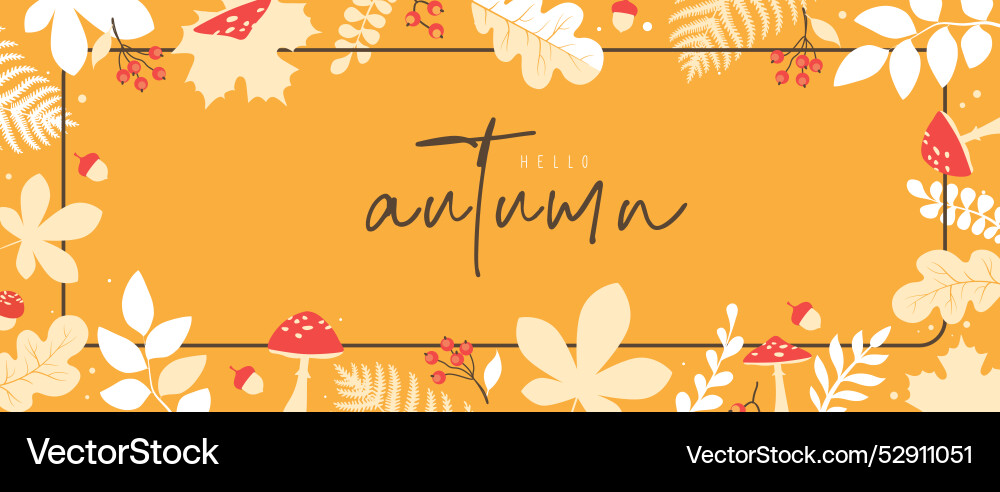 Hallo Herbst saisonale Poster Hallo Herbst saisonale Poster vektorbild
