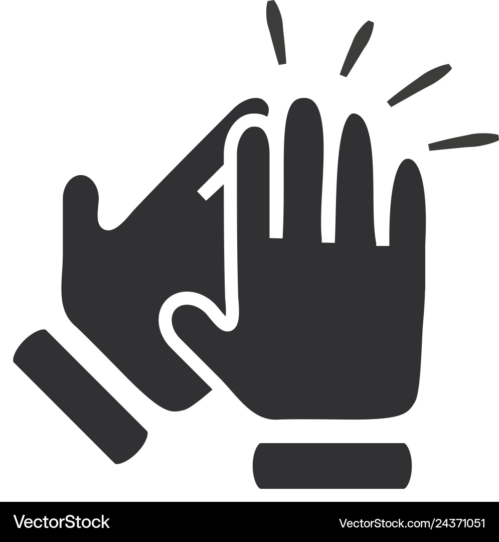 Hands clapping symbol icons Vector Image