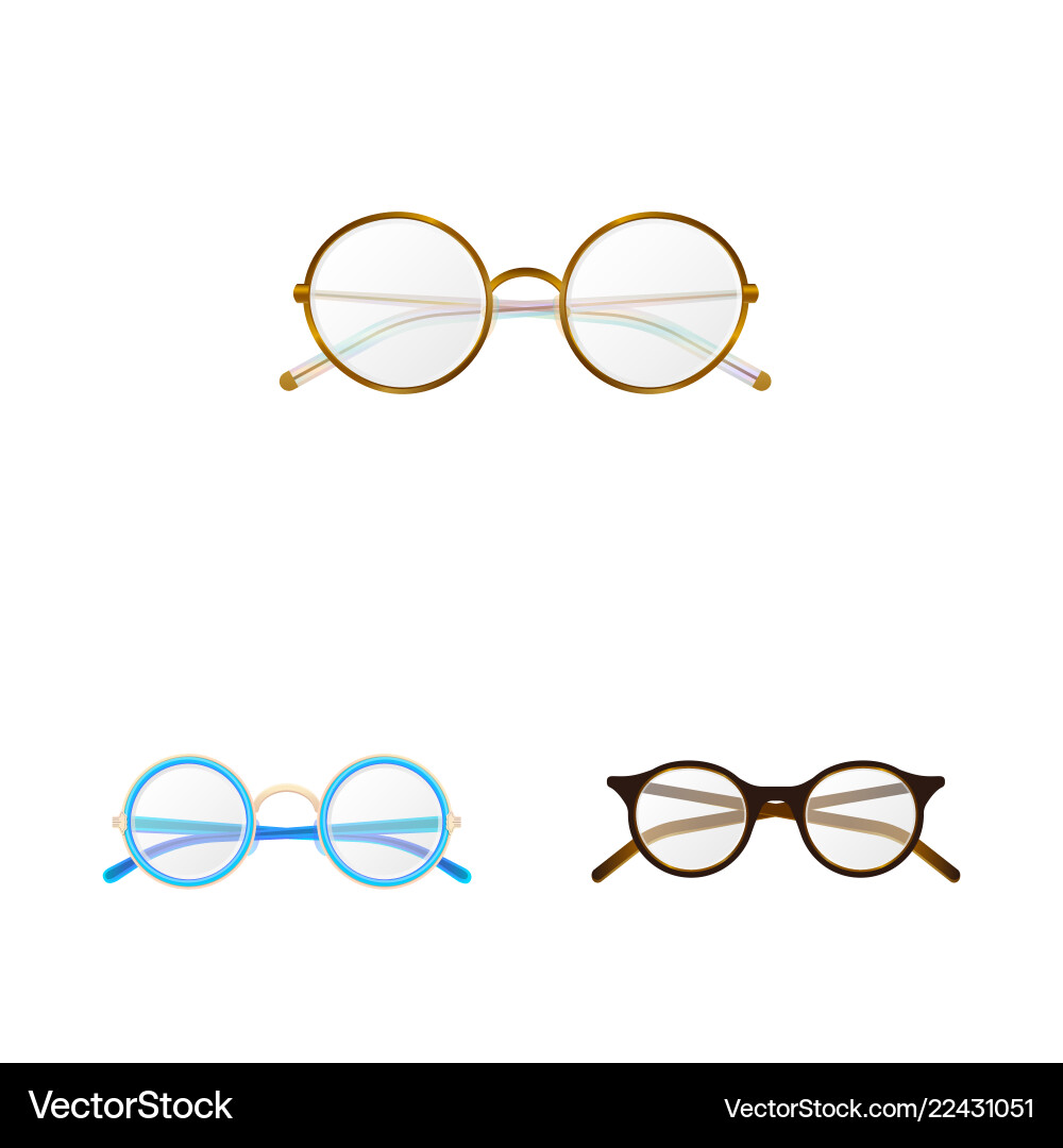 Isolated object of glasses and frame symbol vector image