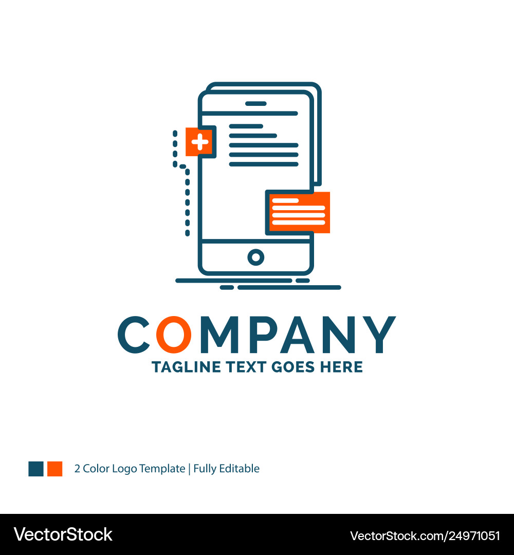 Mobile App Developer Logo Template Vector Image