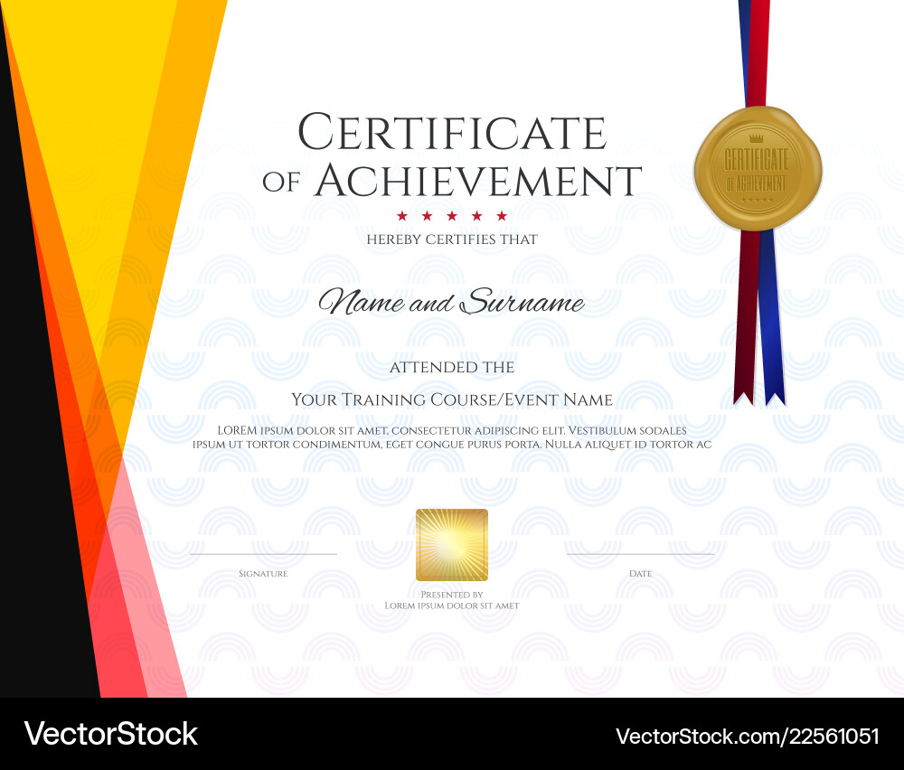 Modern certificate template with elegant border Vector Image