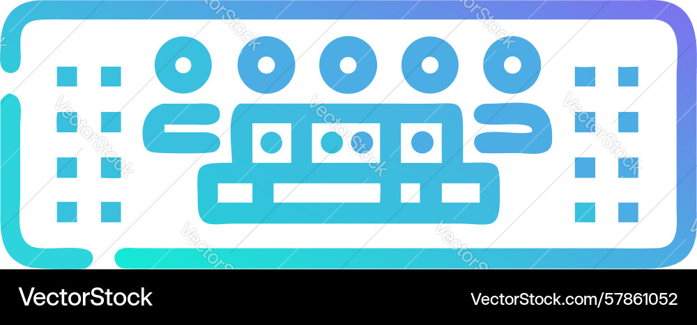 Advanced keyboard with numeric keypad layout vector image