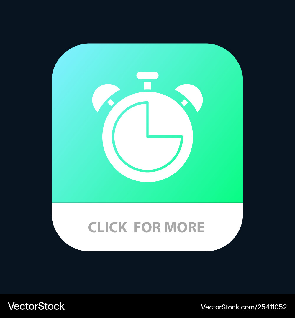 Alarm clock education timer mobile app button Alarm clock education timer mobile app button vector image