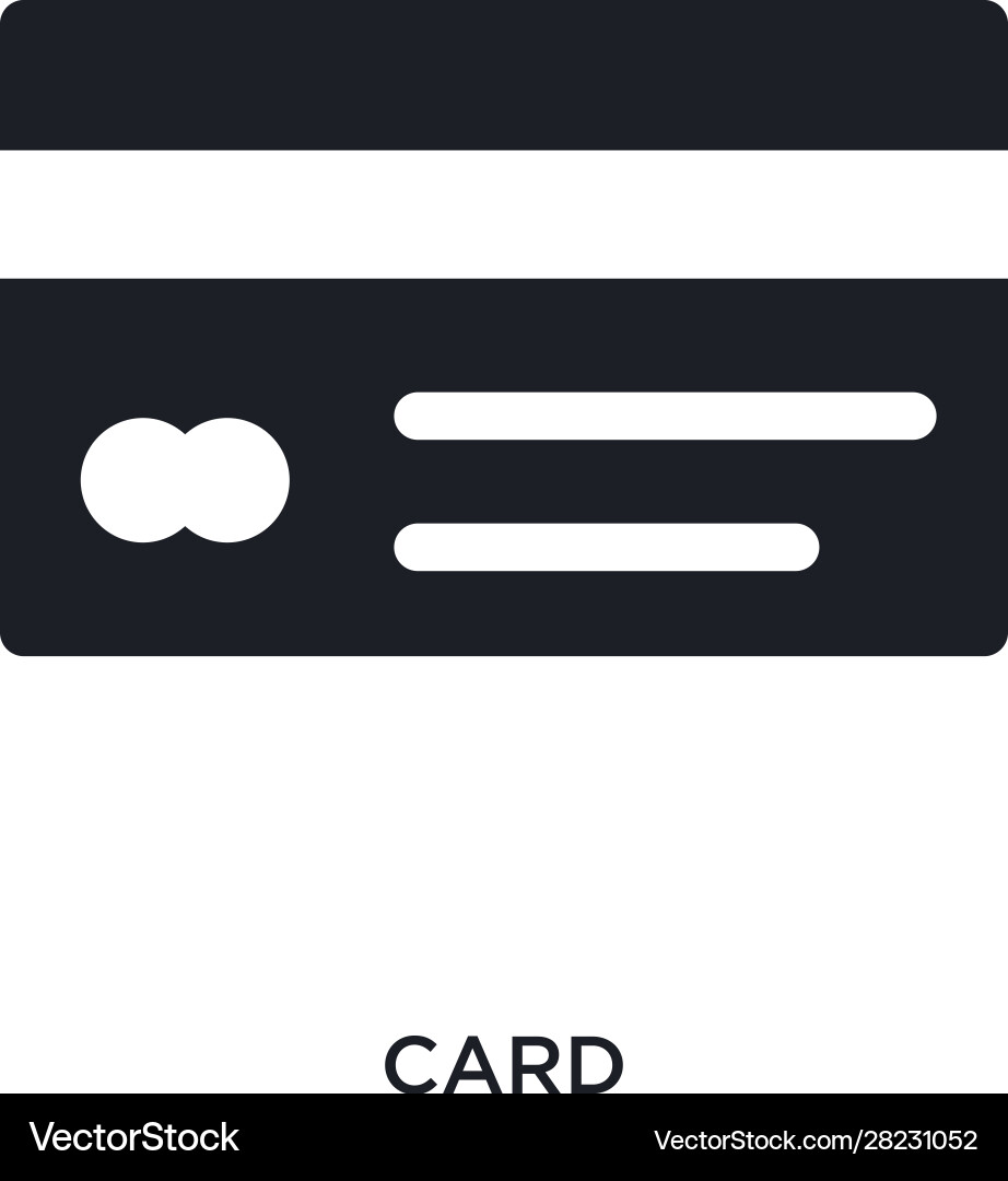Card isolated icon simple element from payment vector image
