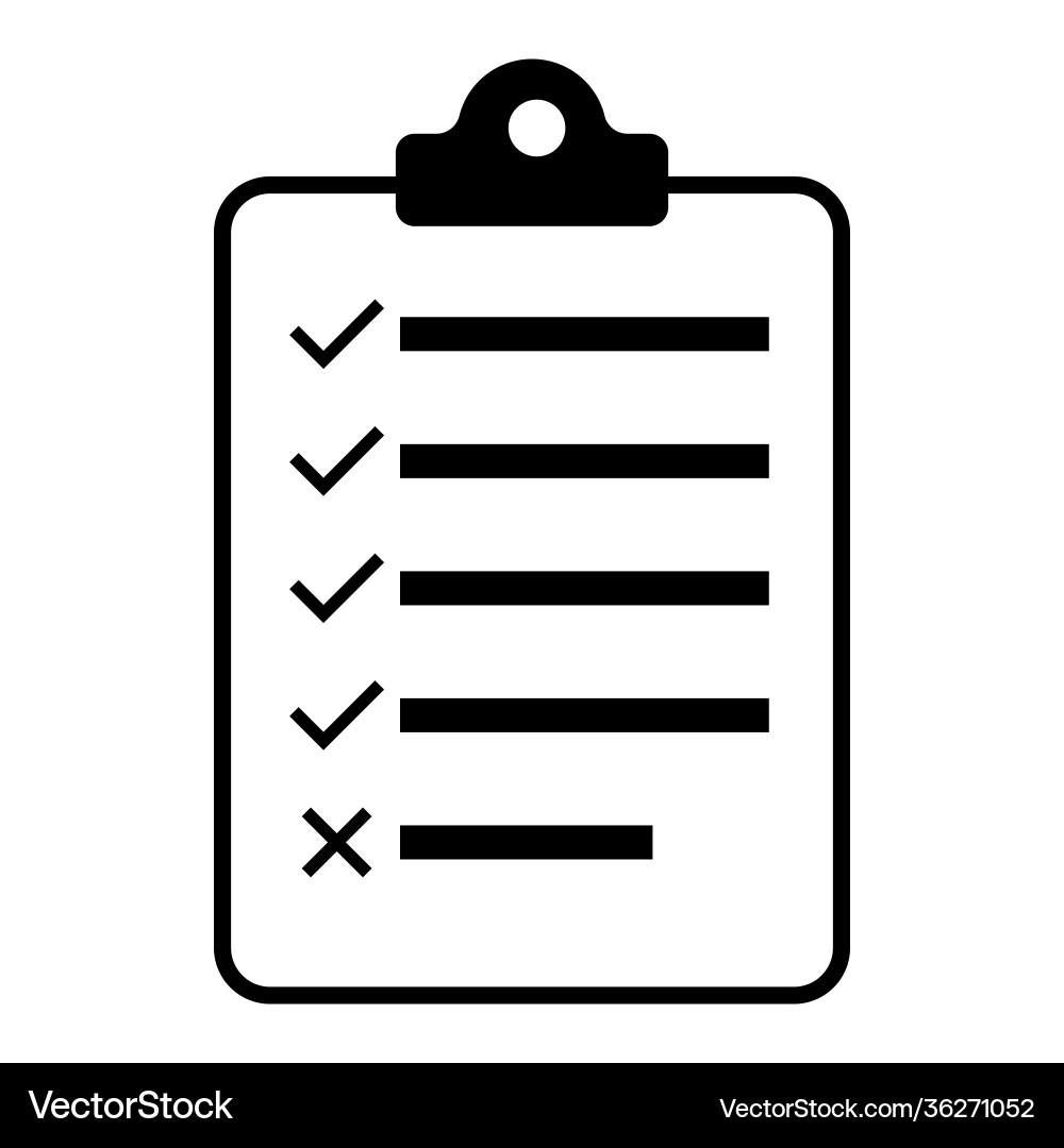 Check list checklist flat web icon isolated Check list checklist flat web icon isolated Vector Image
