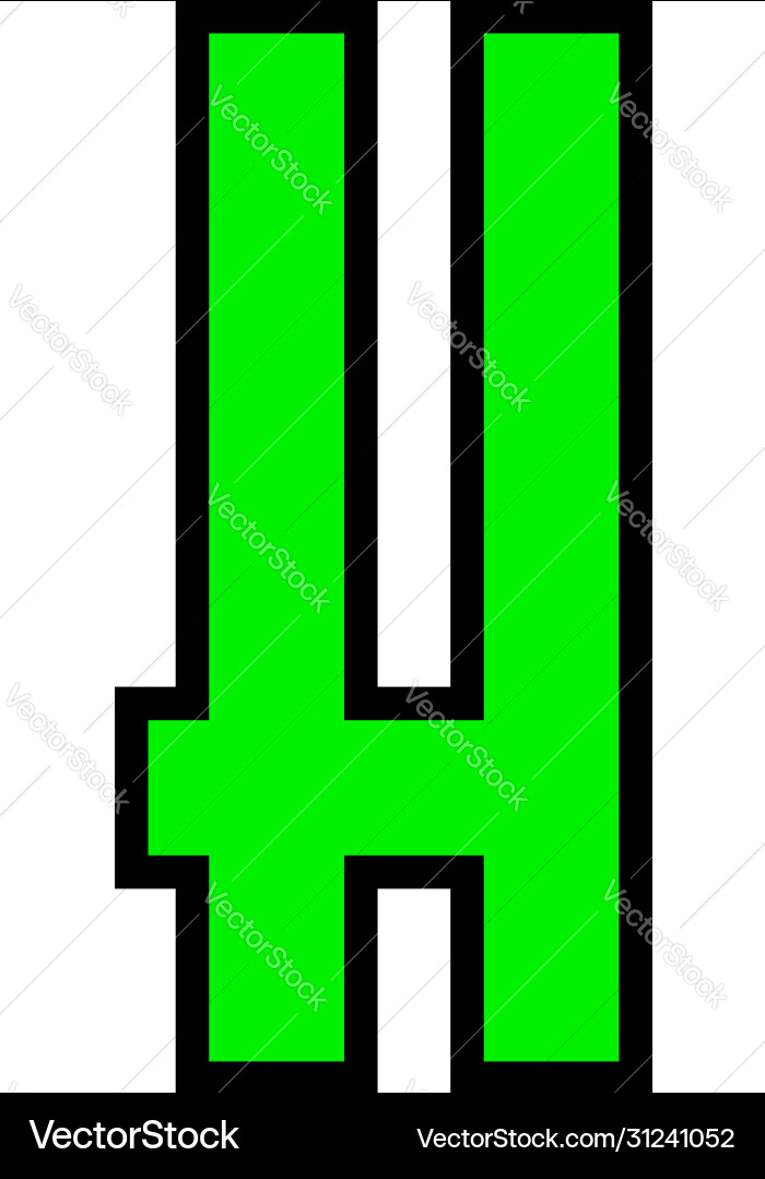 Colored font alphabet in simple style letter Colored font alphabet in simple style letter vector image