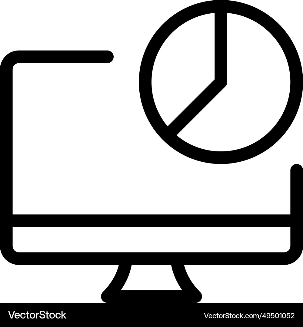 Displaying data visually in circular graph format vector image
