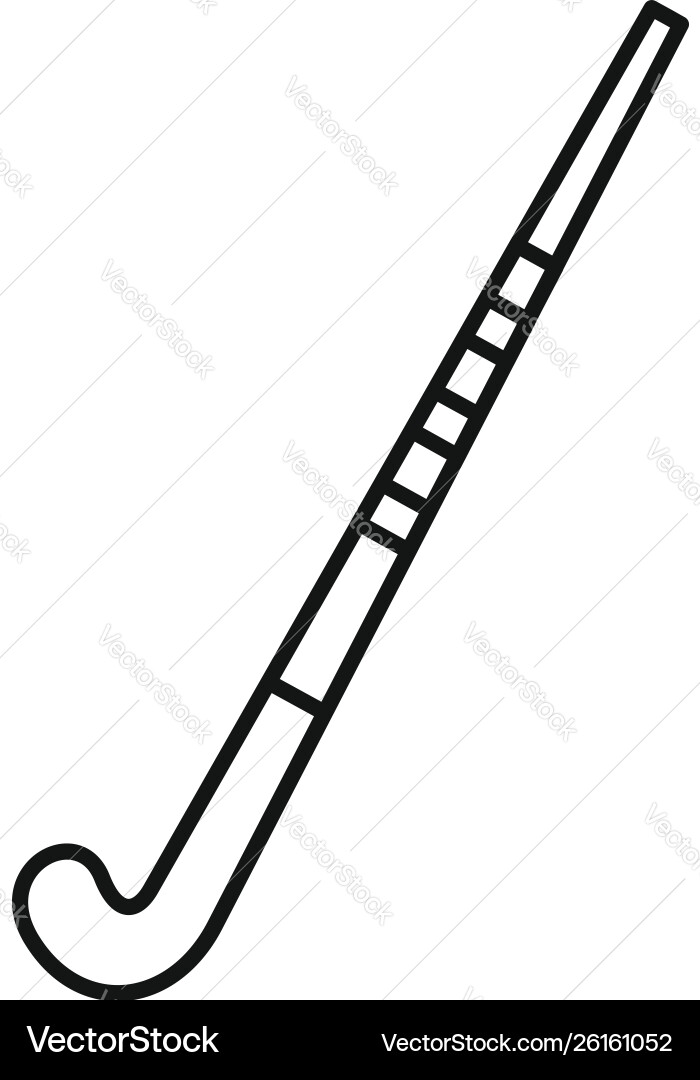Field hockey stick icon outline style Field hockey stick icon outline style vector image