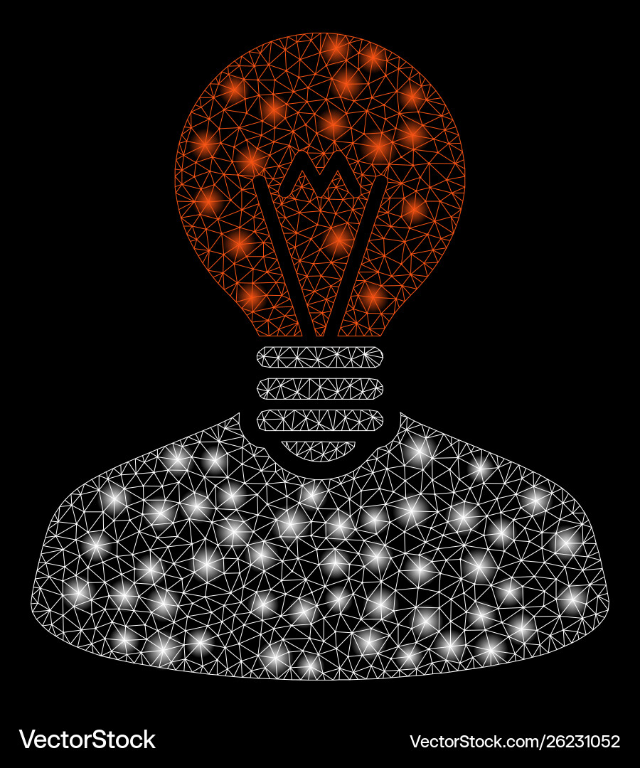 Flare mesh network inventor with spots vector image