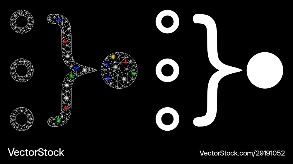 Flare mesh wire frame element aggregation icon Flare mesh wire frame element aggregation icon vector image