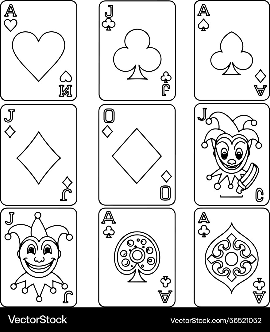 How to create playing card artwork learn detailed Vector Image