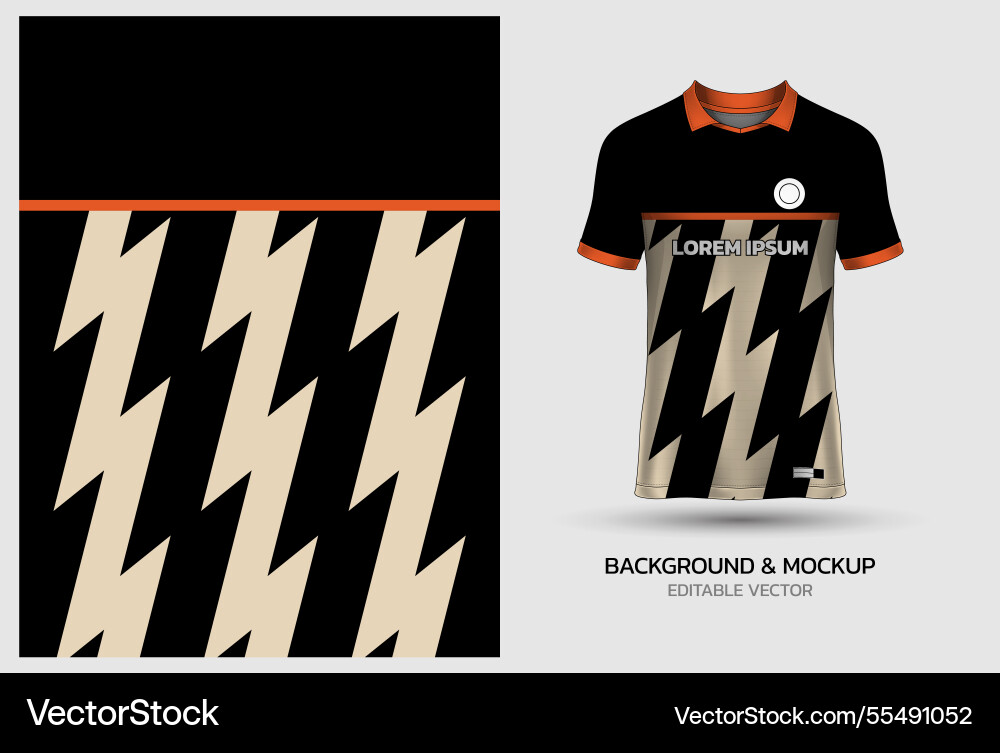 Jersey mockup and background pattern design vector image