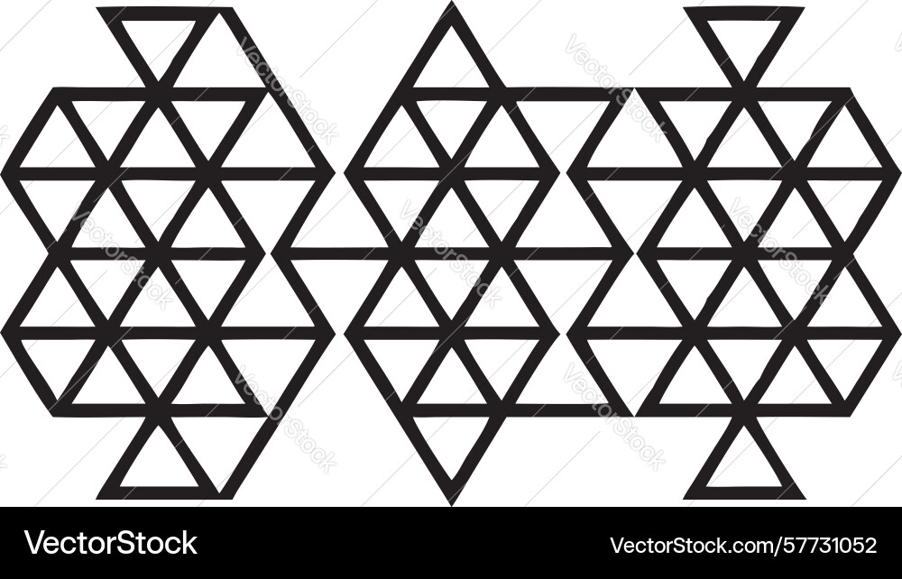 Open geometric triangular abstract pattern design vector image