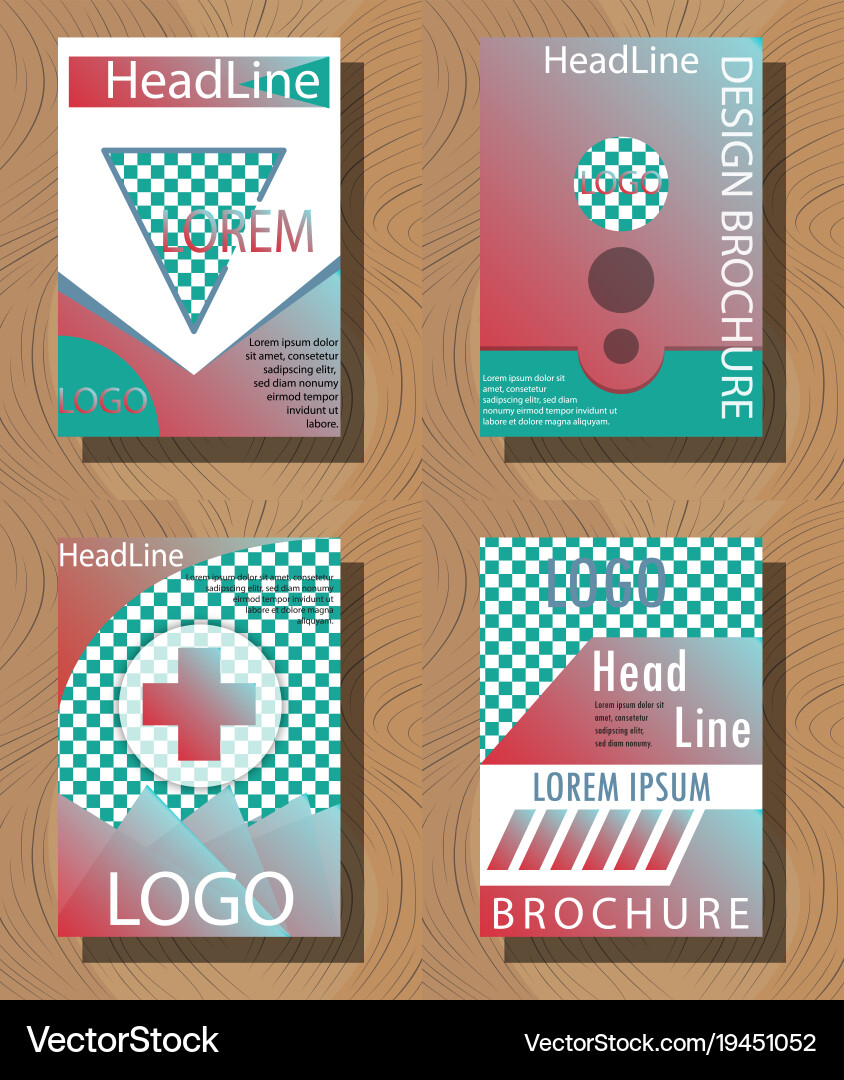 Set of layout background for art template Vector Image