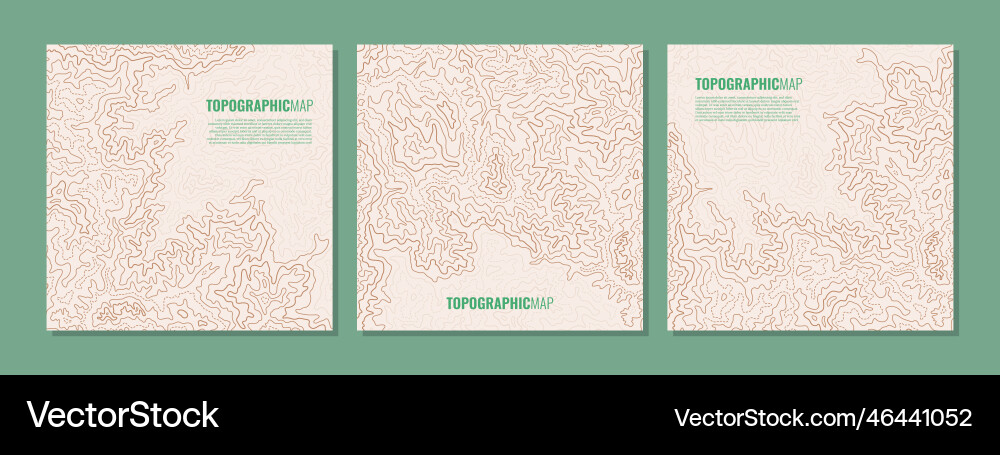 Set of topographic maps seamless pattern Set of topographic maps seamless pattern vector image