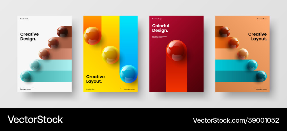 Simple booklet design layout collection amazing Simple booklet design layout collection amazing vector image