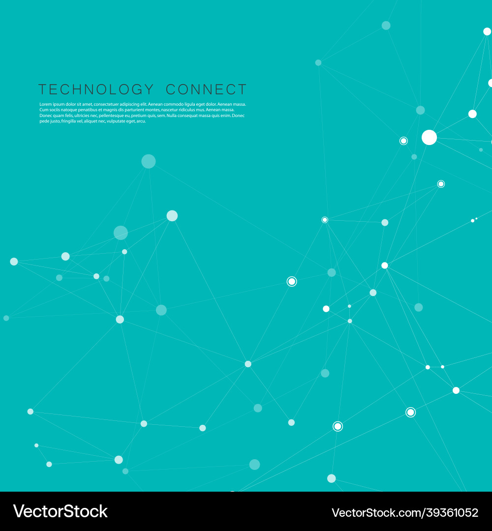 Technology network connect with points and lines Technology network connect with points and lines vector image