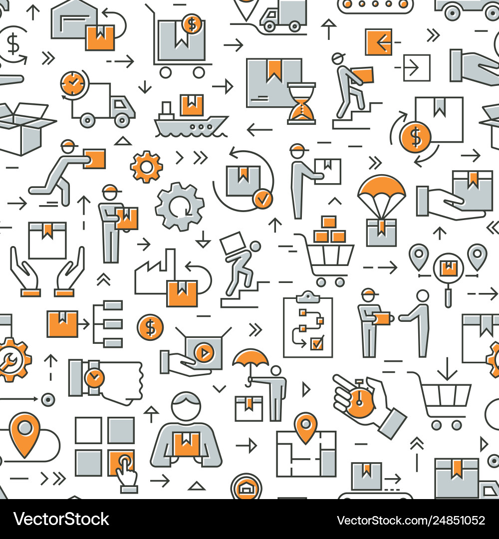 Template fast delivery logistic set in flat style Vector Image
