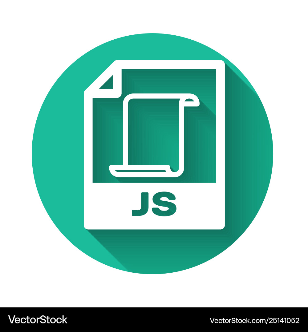 White js file document icon download button White js file document icon download button vector image