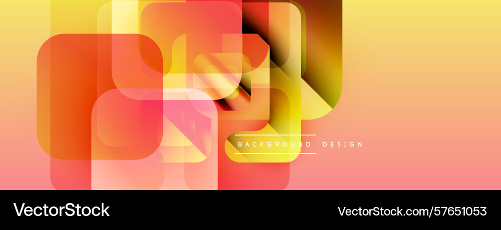 Abstract geometric shapes overlap creating Vector Image