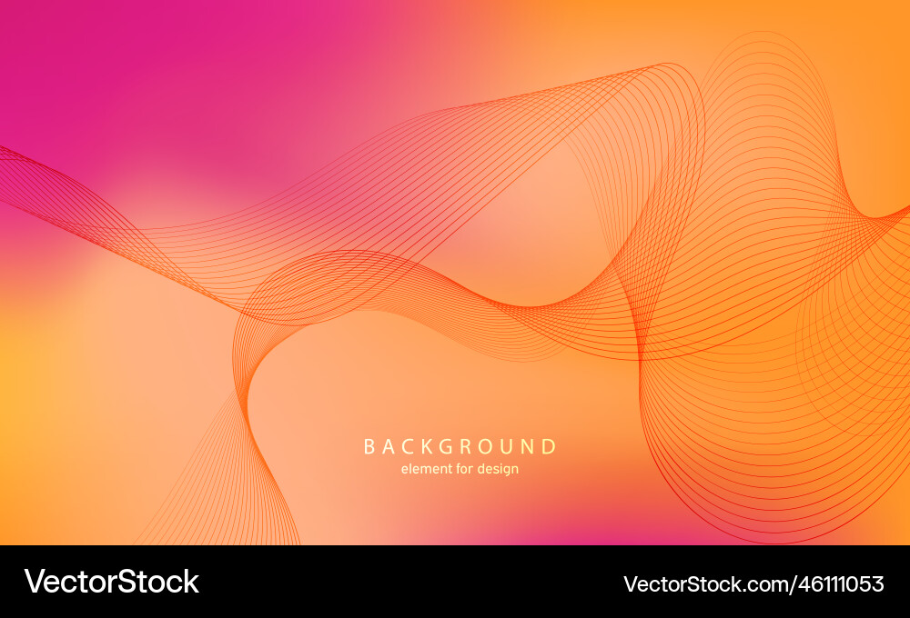 Abstract gradient background wave element Abstract gradient background wave element vector image