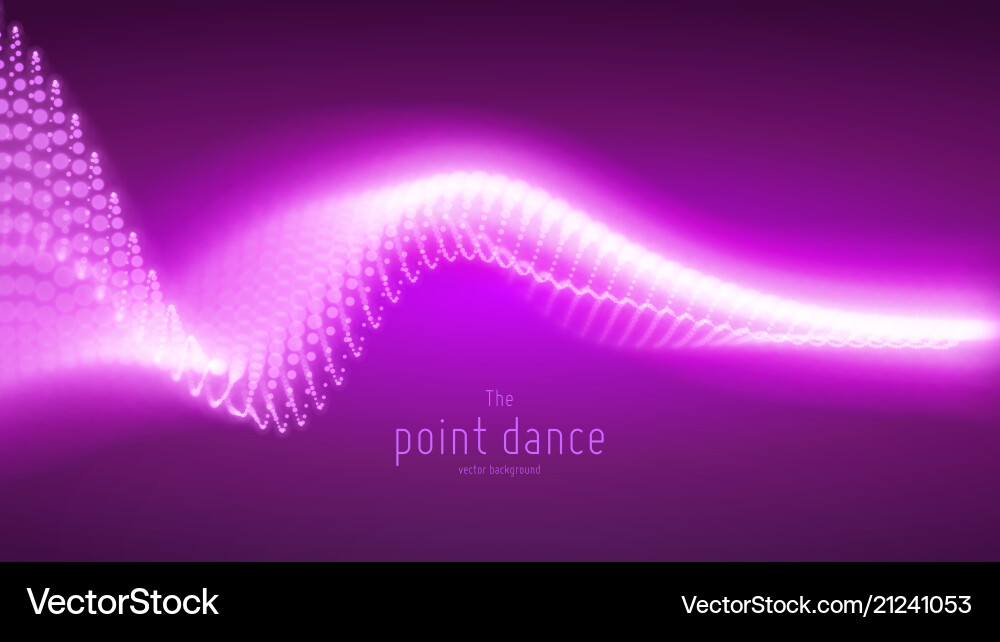 Abstract violet particle wave points array Abstract violet particle wave points array vector image