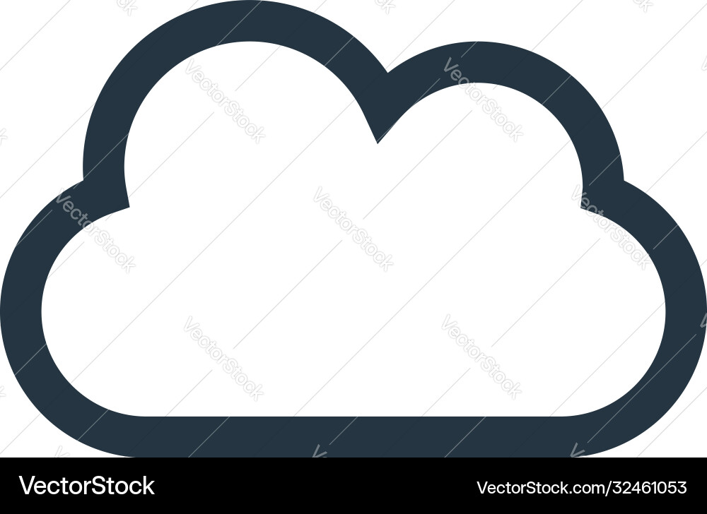 Cloud computing icon isolated on white background Cloud computing icon isolated on white background vector image
