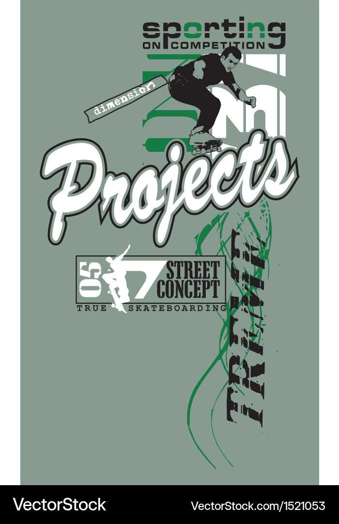 Design with a model arts projects vector image