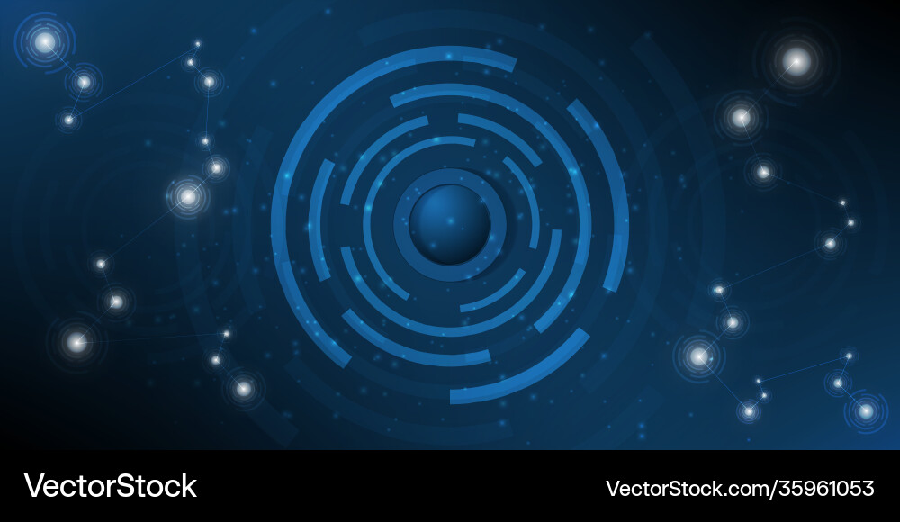 Digital hi-tech with circle and particles design Digital hi-tech with circle and particles design vector image