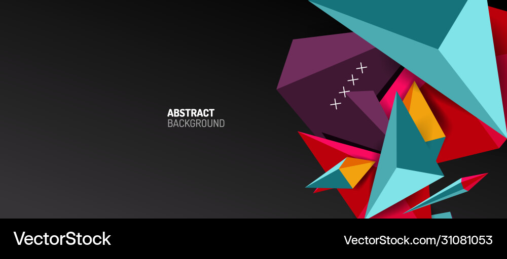 Dynamic Geometric Triangle Background vector image