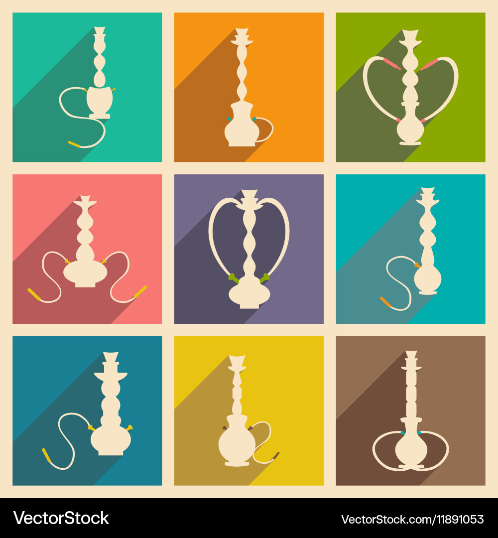 Flat with shadow concept and mobile application Vector Image