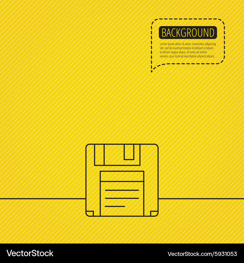 Floppy disk icon retro data storage sign vector image