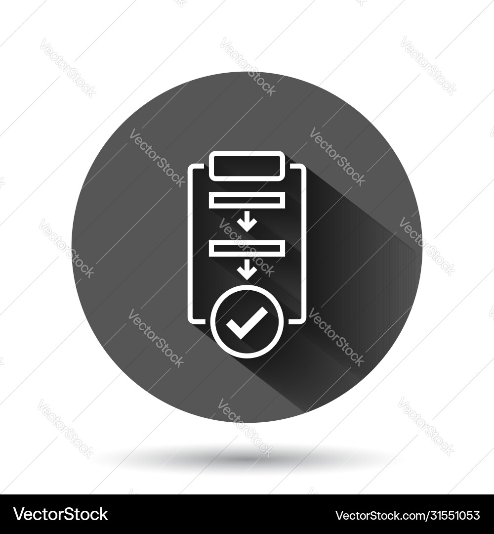 Procedure list icon in flat style document Procedure list icon in flat style document vector image