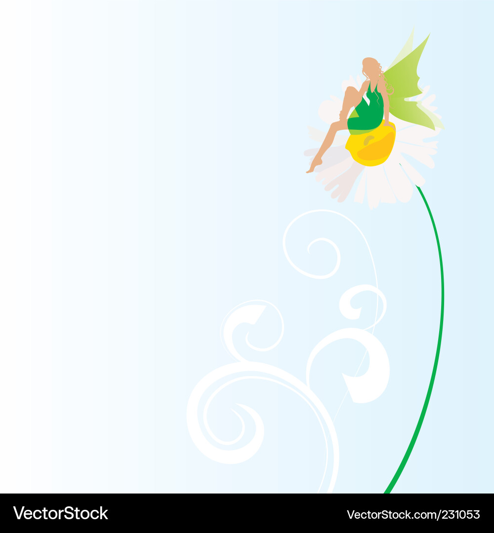 Schöne Märchen Silhouette Vektorbild